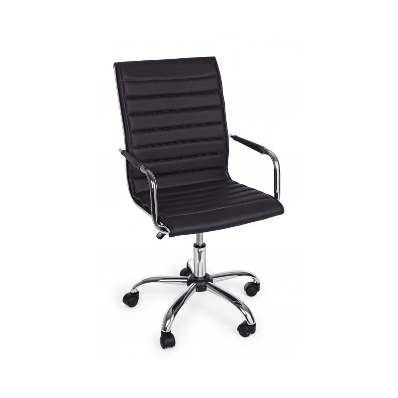 Poltrona ufficio con braccioli perth nero 5710229 bizzotto