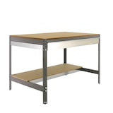 thumbnail of SimonRack Mesa de trabalho para oficina, 1210x760 mm, Capacidade de carga 600 kg, Inclui gaveta, Cinzento - BT-0