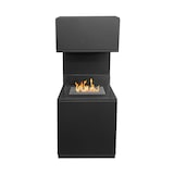 thumbnail of Camino a bioetanolo biocamino da terra Oslo in acciao nero L38xP38xH100