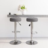 thumbnail of Barhocker KENTR höhenverstellbar 2er Set Dunkelgrau Stoff | Barstühle drehbar Küchenhocker Thekenhocker für Küche Hausbar