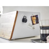 thumbnail of Yamazaki Home Brotkasten weiß Brotkorb Brotbox Brotbehälter mit Bambus Schneidebrett