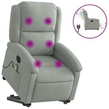 thumbnail of vidaXL Massagesessel mit Aufstehhilfe Elektrisch Hellgrau Samt