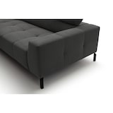 thumbnail of KAWOLA Sofa OHIO Ecksofa Feincord anthrazit mit motorischem Sitzvorzug Recamiere links