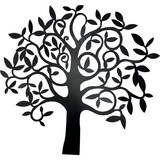 thumbnail of Wanddecoratie Metalen boom - Zwart - 73 cm breed x 70 cm hoog