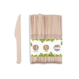 thumbnail of BIOZOYG 1000 Stück Einwegmesser 16,5cm robustes Holzbesteck Umweltfreundliche Holzmesser Partybesteck aus nachhaltigem Holz extra stabile Qualität