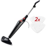 thumbnail of Vileda 168917 Steam PLUS Dampfreiniger mit 2x Mikrofaserbezug, entfernt bis zu 99,9% Bakterien, ohne Chemie, 3 Dampfeinstellungen, Schwarz/Rot