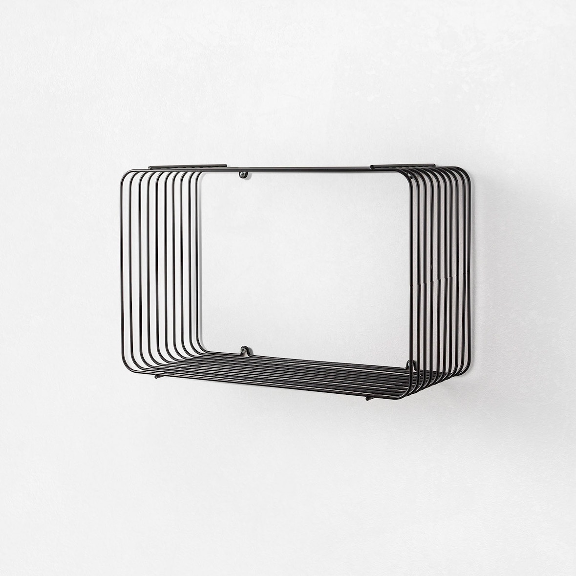 AQA Design Mensola in metallo da parete KABE nero cm. L.40,5 P.18 H.27 MP02077