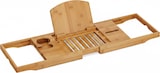 thumbnail of Relaxdays XL Badewannenablage, mit Buchstütze & für Tablet, Luxus Badewannenbrett, Bambus, ausziehbar 70-105 cm, natur