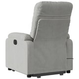 thumbnail of vidaXL Massagesessel mit Aufstehhilfe Hellgrau Mikrofasergewebe