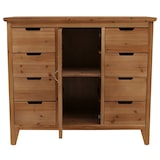 thumbnail of Apothekerkommode HWC-O63, Schrank Staufächer Schubladen, Vintage Shabby Fensterladenoptik 80x91x40cm ~ Korpus natur