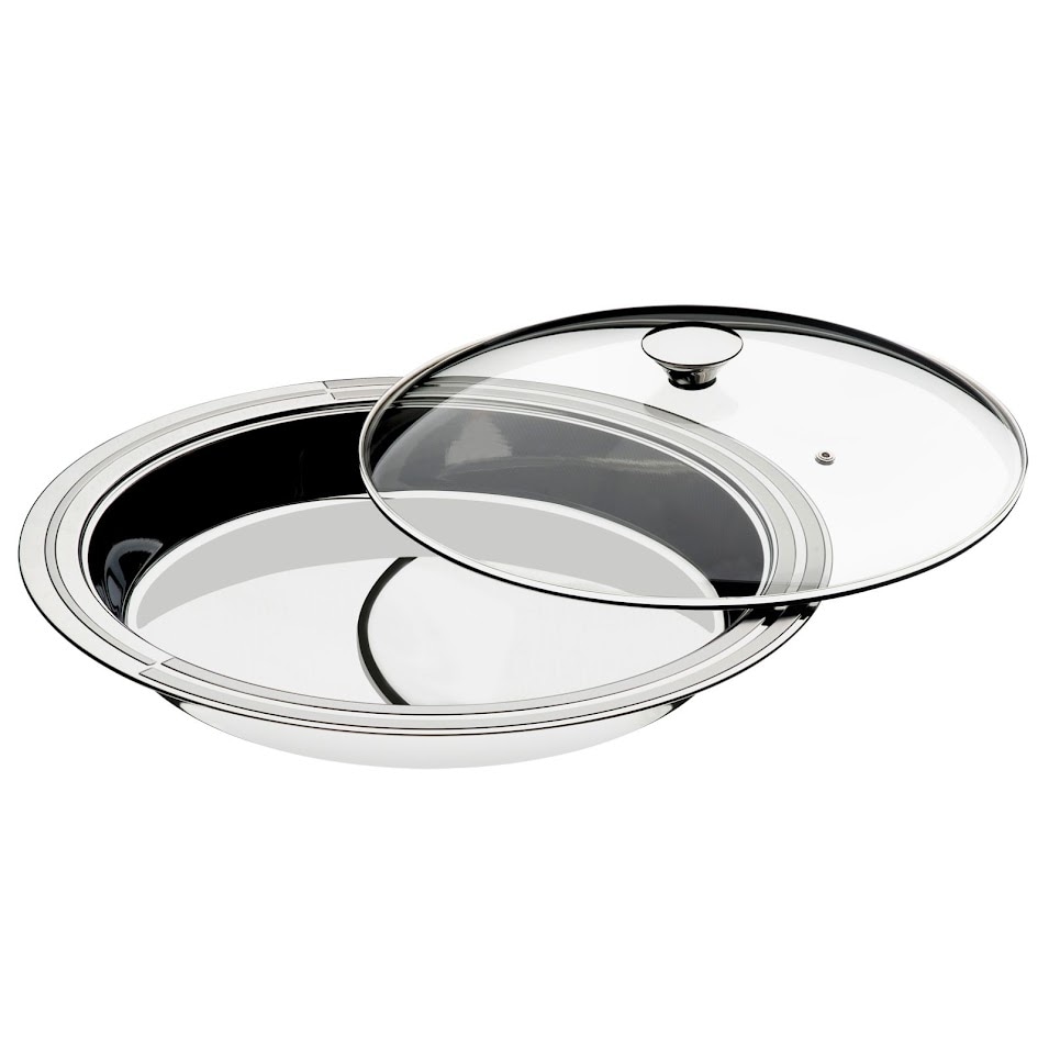 Prato redondo com tampa de vidro 30cm - Ciclo