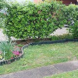 thumbnail of Bordura palisade staccionata in resina finitura legno per aiuole e giardino cacao lunghezza 2,4mt altezza 25cm