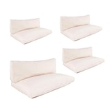 thumbnail of Pack 4 cojines Asiento y respaldo palet para jardín, Desenfundable, Poliéster 180 gr, Color Beige, 120x80x16