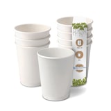 thumbnail of BIOZOYG 25 Stück Coffee to Go Becher doppelwandig weiß 300ml / 12oz Einwegbecher Pappbecher für heiße Getränke, Kaffeebecher Thermobecher