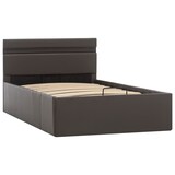 thumbnail of vidaXL Bett mit Bettkasten Hydraulisch LED Grau Kunstleder 90x200 cm