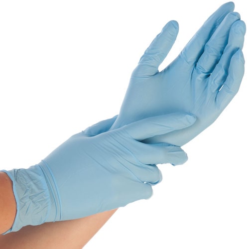 Nitril-Handschuhe "Safe Fit", blau, 10 x 100 Stück, Größe L