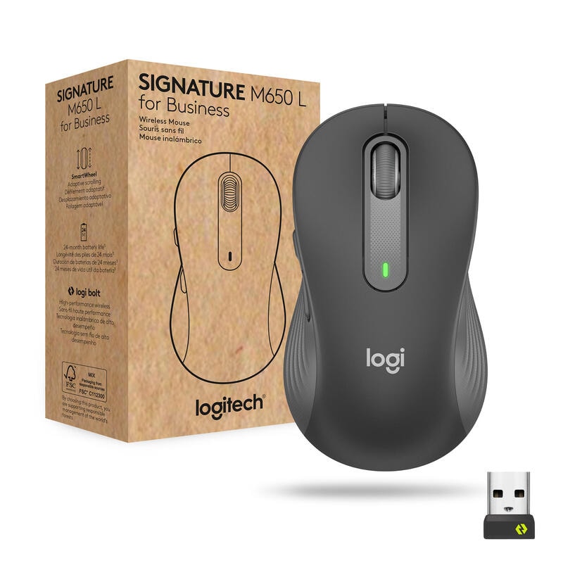 Mouse Logitech Signature M650 for Business Wireless graphit (910-006274)