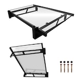 thumbnail of Wasabi - Vordach Haustür 120x80cm – Massives Polycarbonat 2,7mm – Eisenhalterungen – Einfache Montage