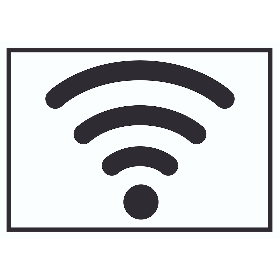 Free Wlan Hotspot Symbol Schild A0 (841x1189mm)