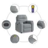 thumbnail of vidaXL Massagesessel Hellgrau Stoff