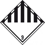 thumbnail of Dreifke® Verpackungskennz.Kl.9 Ver.gef.Stoffe, Haftpapier, permanent, 100x100mm, 1000/Rolle