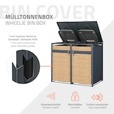 thumbnail of ML-Design Mülltonnenbox 4er Anthrazit-Holzoptik, für 4×240L, 264×80×116 cm, Stahl, wetterfest & abschließbar, Müllbox mit Deckel/Türen