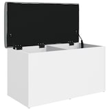 thumbnail of Décoshop26 - Banco de almacenaje blanco 82 x 42 x 45 cm madera de ingeniería blanco DEC024713