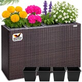 thumbnail of Casaria Poly Rattan Blumentopf herausnehmbar Braun