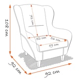 thumbnail of Supellex Sofia Ohrensessel mit Hocker | Design Helsinki Braun