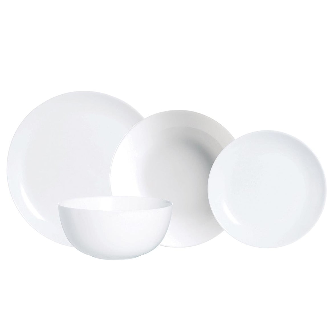 Luminarc Diwali Vajilla Blanca Opal 19 Piezas - 6 Personas