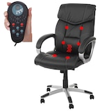 thumbnail of Massage-Bürostuhl HWC-A71, Drehstuhl Chefsessel, Heizfunktion Massagefunktion Kunstleder ~ schwarz