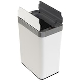 thumbnail of WellHome - Pattumiera in acciaio inox con sensore automatico e coperchio ad alette, bianco, 70L - 41 x 26,5 x 77 cm