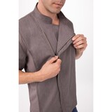 thumbnail of Chef Works® Kochjacke HARTFORD COOL VENT & lite, Reißverschluss, Graphitbraun, Größe 4XL