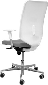 thumbnail of Ossa blanca Silla  y  Respaldo de malla en color blanco y asiento tapizado en tejido BALI color gris
