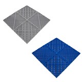 thumbnail of Geventileerde Kliktegels 6m x 6m voor Garage en Werkplaatsen, Antislip - 120 Grijs en 120 Blauw