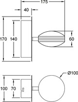 thumbnail of Mill Wandleuchte aus Metall und Methacrylat, Oberfläche: Satin-Nickel, integrierte 16-W-LED, warmweißes Licht (3000K), 1510lm, Code 3253-21-178