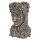 thumbnail of ML-Design Pflanztopf Frauenkopf 21x16x32 cm Bronze Harz Statue Innen/Außen Pflanzgefäß Blumentopf Gartendeko