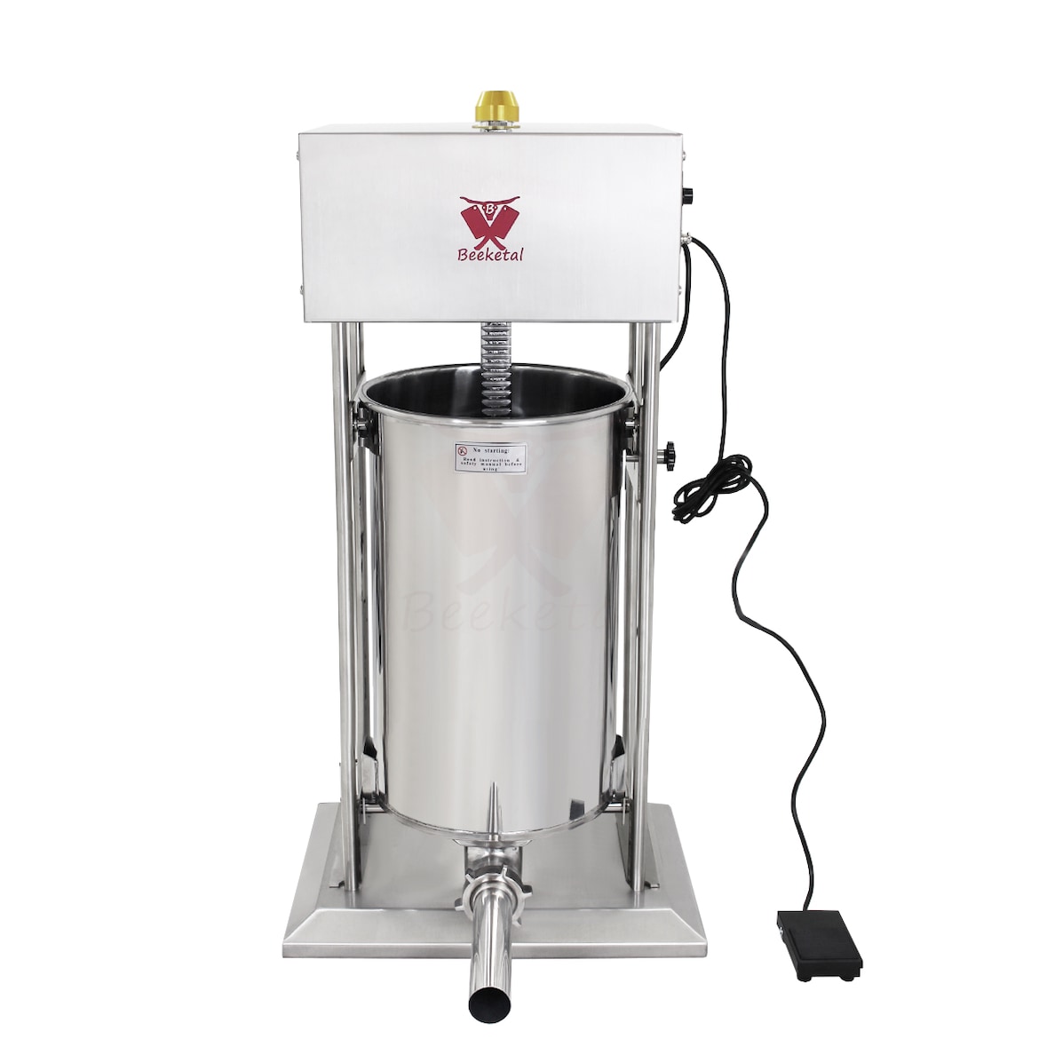 Beeketal Edelstahl Wurstfüller Elektrisch BT25-E