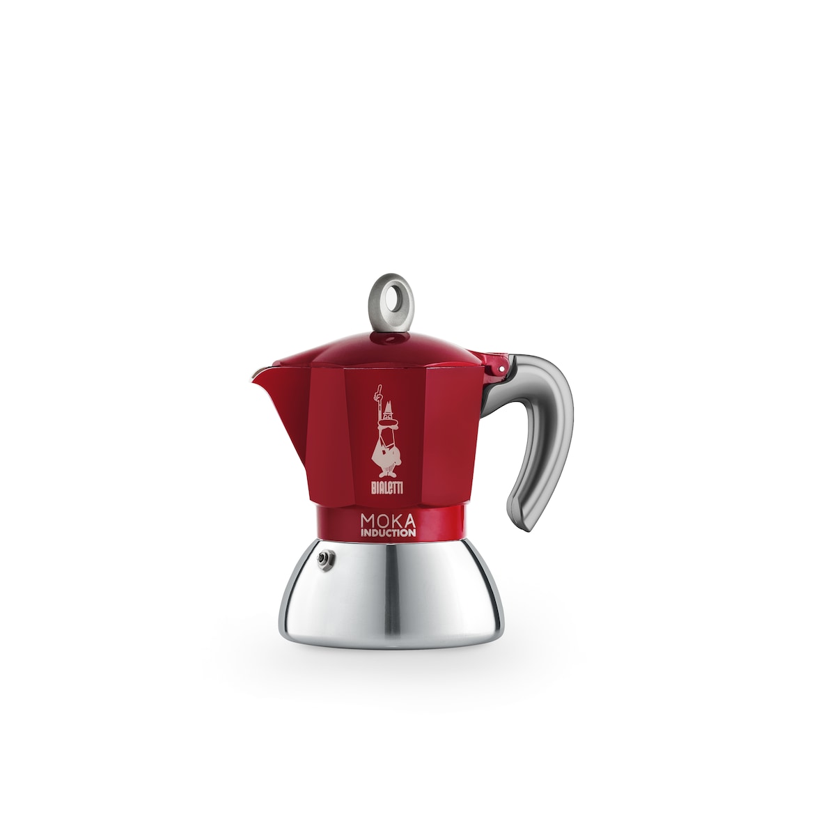 Bialetti Moka Induction Espressokocher, 2 Tassen, rot