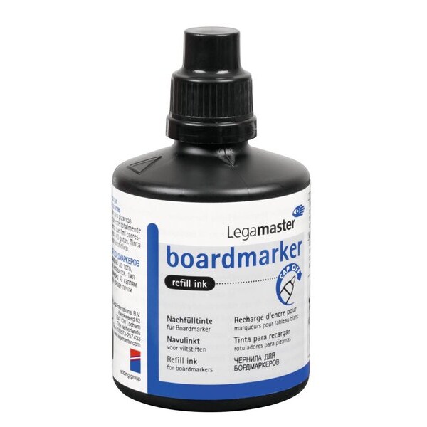 Boardmarker-Nachfülltinte, 100 ml, schwarz, Cap Off-Tinte.