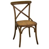 thumbnail of Vacchetti Sedia legno cross marrone chiaro sedutaintreccio cm51x55h46,5/89