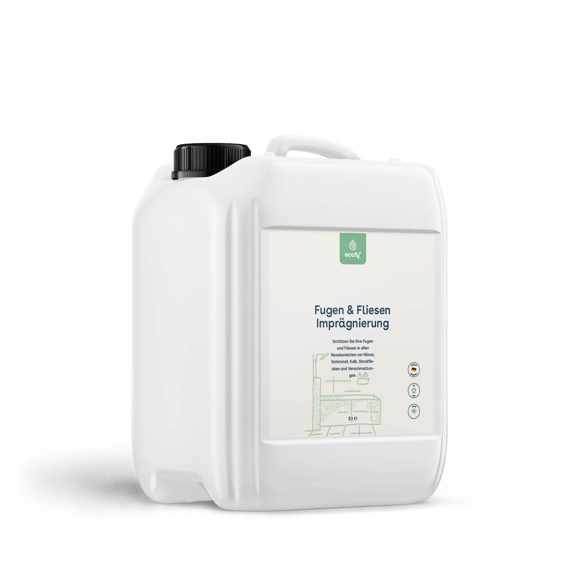 eco:fy Fliesen & Fugen Imprägnierung - 5l - Versiegelung gegen Kalk und Schimmel