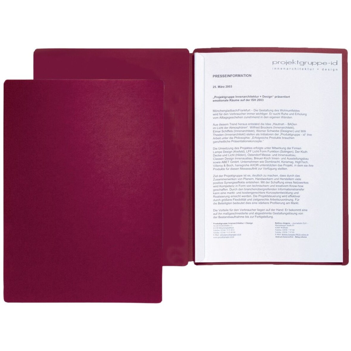 Präsentationsmappe Star - A4, 2-tlg., rot