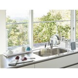 thumbnail of Yamazaki Abtropfgestell Abtropfkorb Abtropfständer Geschirr Metall Abtropfschale weiß schmal 57x18x16cm