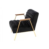 thumbnail of Fauteuil Hutch velours noir -   Tissu Amadeus 76.00x60.00 cm