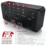 thumbnail of BEARWARE digitaler Wecker mit Netzteil und extra großen 2200 mAh Akku - Musikwecker Reisewecker - 13 Songs und Klingeltöne - Temperaturanzeige