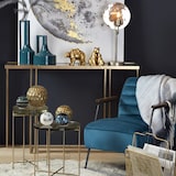 thumbnail of Fauteuil Hutch velours bleu canard -  Autre Tissu Amadeus 60x76 cm