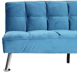 thumbnail of Sofa HWC-K21, Klappsofa Couch Schlafsofa, Nosagfederung Schlaffunktion Liegefläche 181x107cm ~ Samt, blau