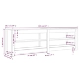 thumbnail of vidaXL Schuhbank 160x36,5x50 cm Massivholz Kiefer