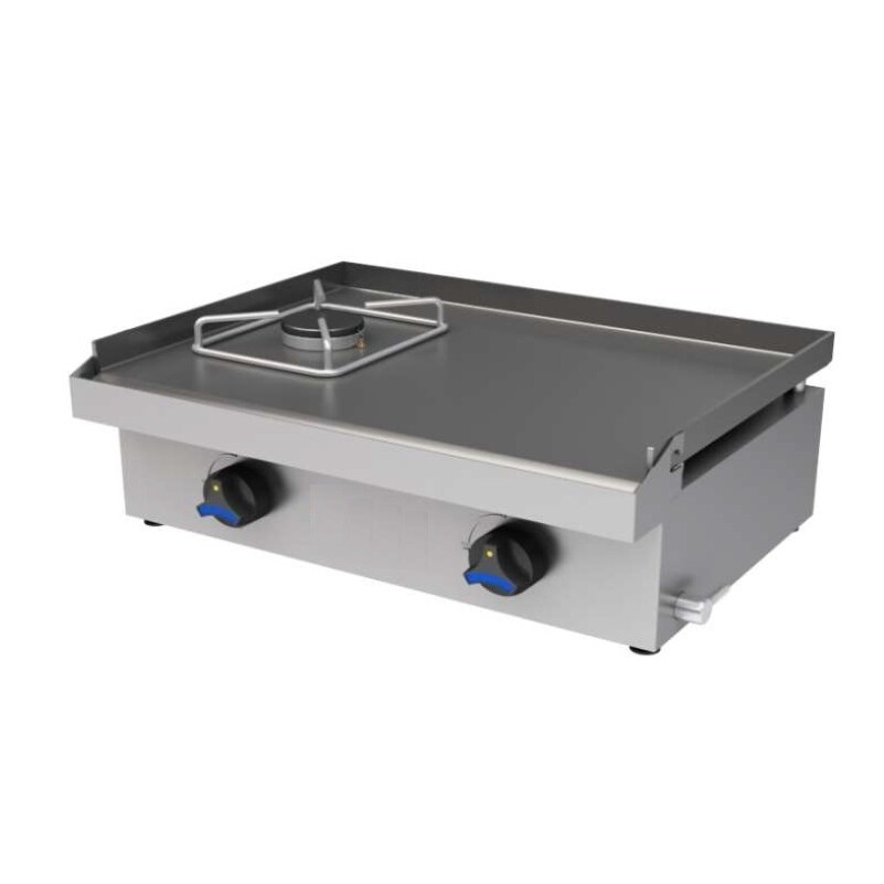 Plancha a gas 1 fuego abierto placa 8 mm. Largo 60 cm. YOSTIN®